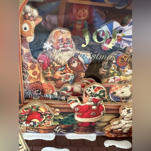 Vintage Christmas toy shop musical wooden house. Music works - see video. - Picture 12 of 13